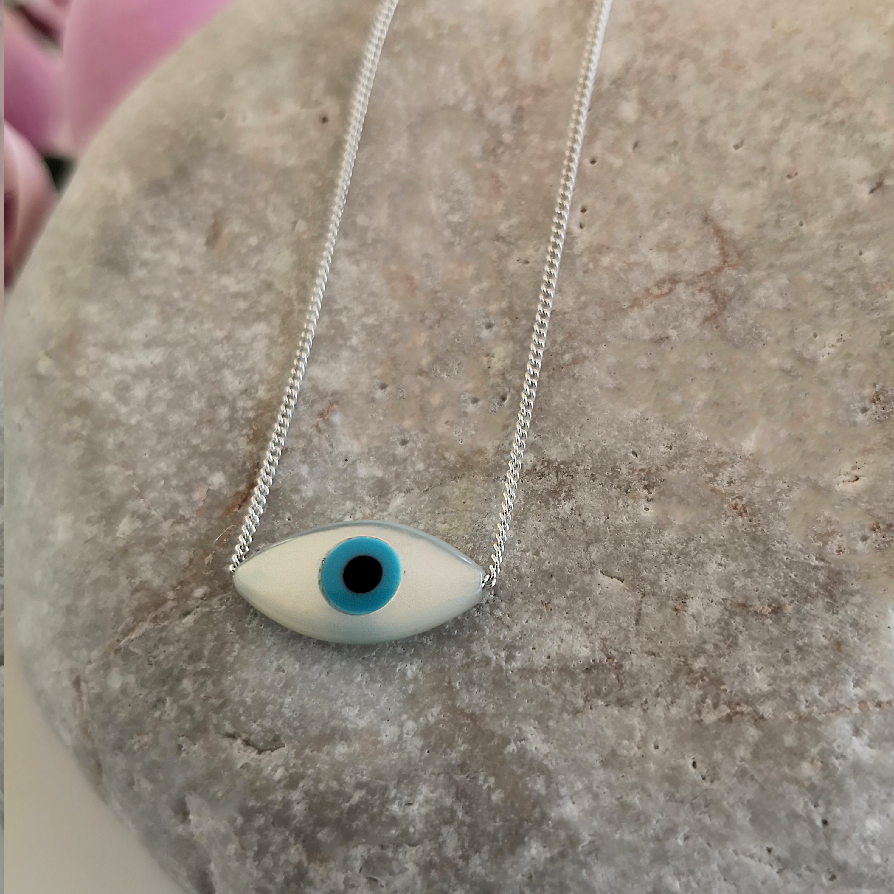 Κολιέ Mother of Pearl Evil Eye