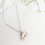 Minimal Evil Eye necklace silver 925