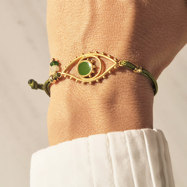 Gold Evil Eye Bracelet - Good luck Bracelet!
