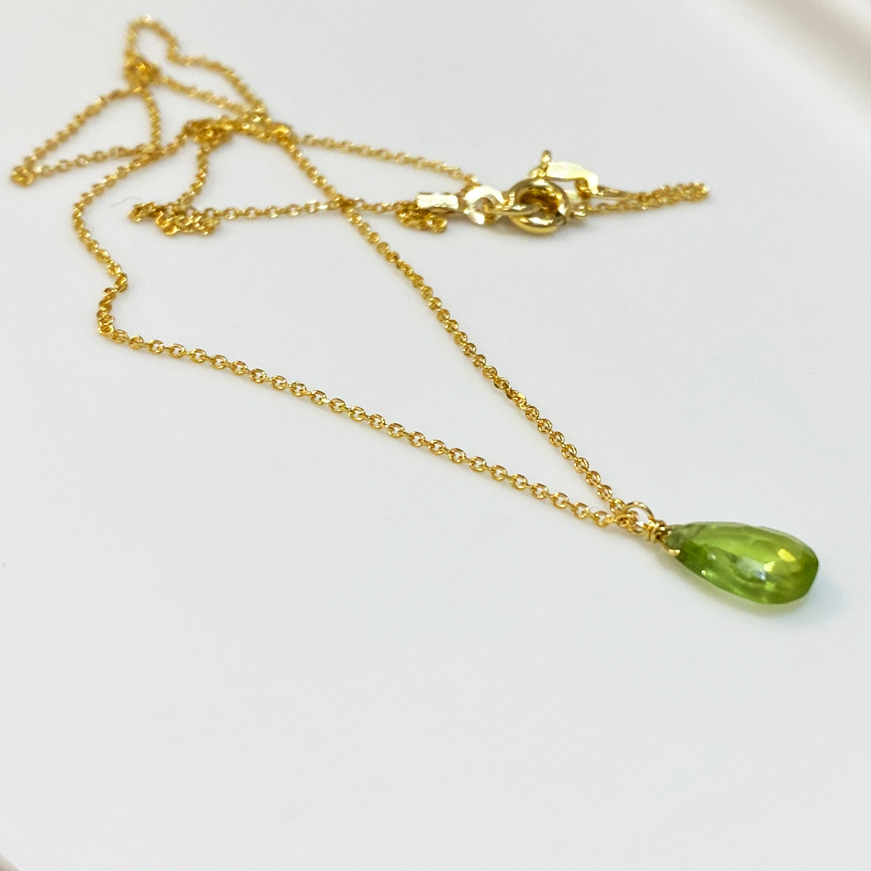 Peridot Necklace - August birthstone necklace