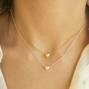 Layered Necklace Set with 2 hearts! Sterling silver 925
