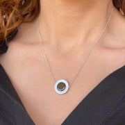 Geometric Necklace with a HEMATITE gemstone!