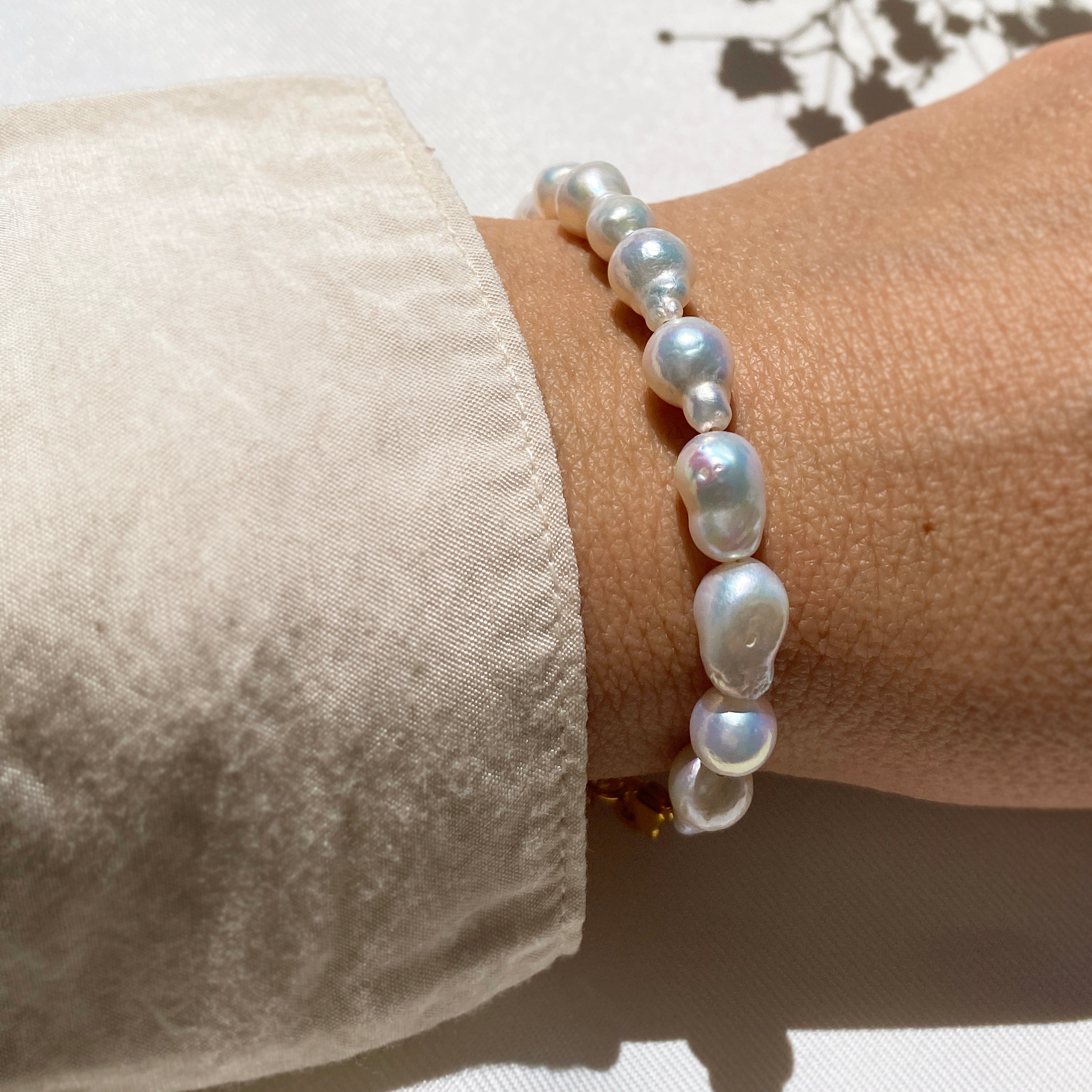 White pearl bracelet | Silver 925 & genuine pearls