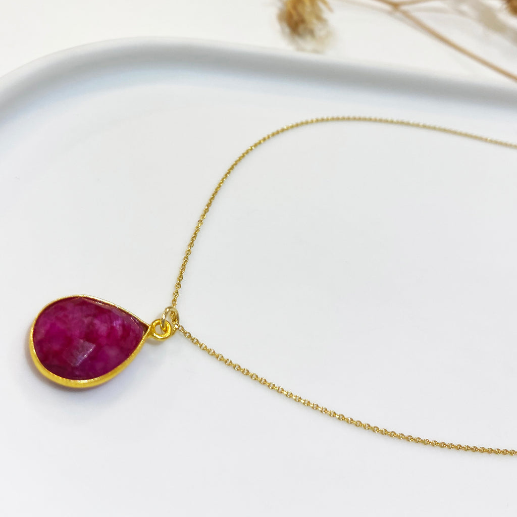Buy Niassa Ruby Necklace, Ruby Waterfall Necklace, Platinum Over Sterling  Silver Necklace, 18 Inch Necklace at ShopLC.