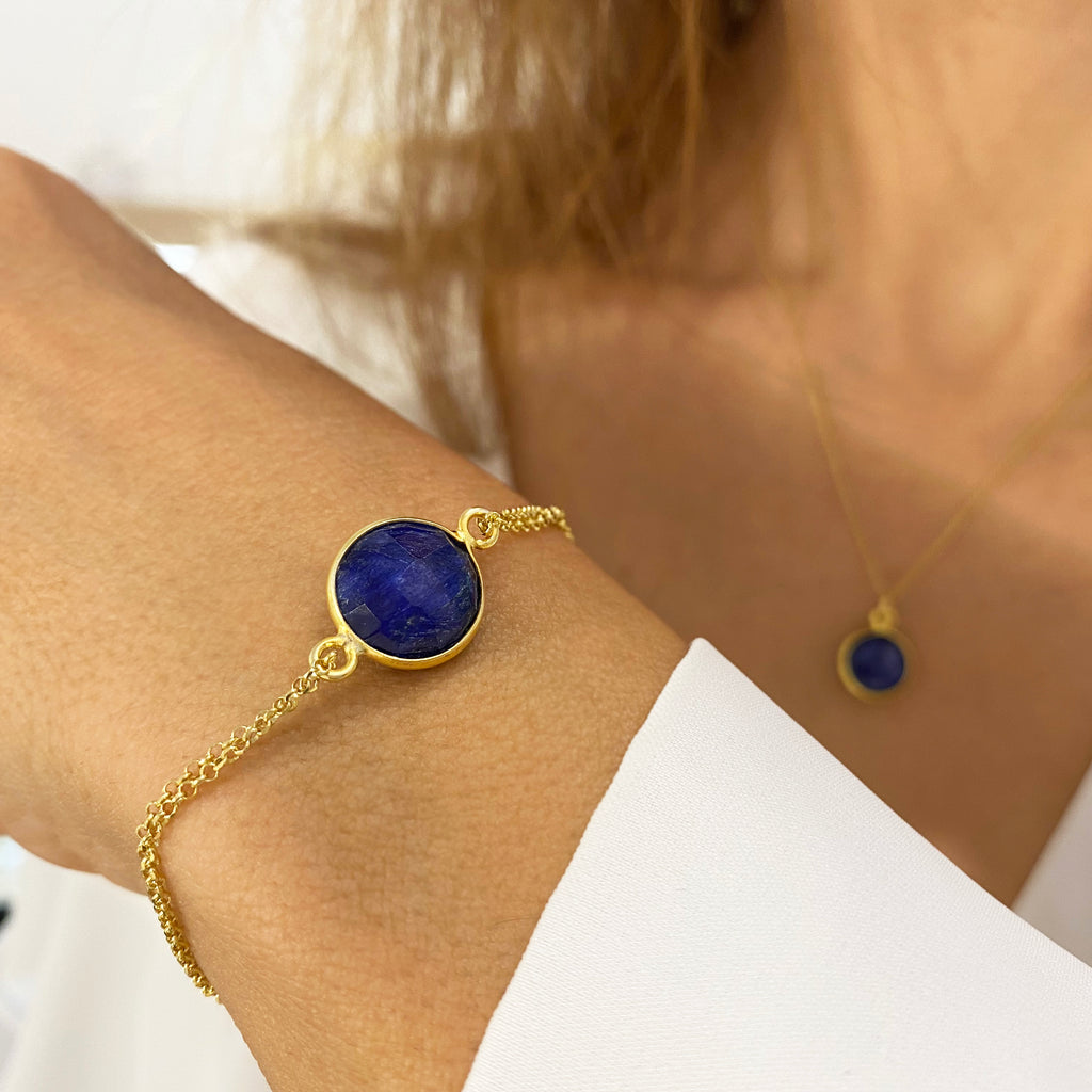 Round Shaped Sapphire And Diamond Bracelet (B1334) – R&R Jewelers