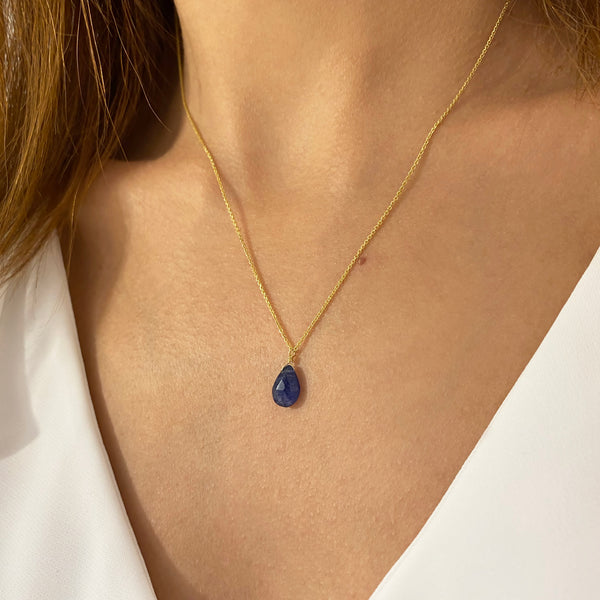 Blue Sapphire Necklace - Silver 925
