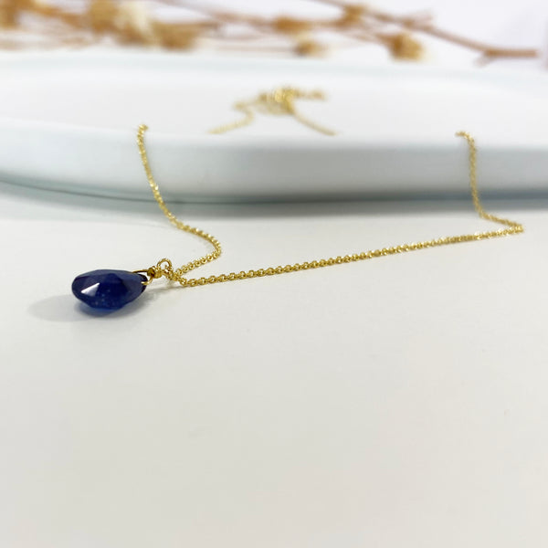 Blue Sapphire Necklace - Silver 925