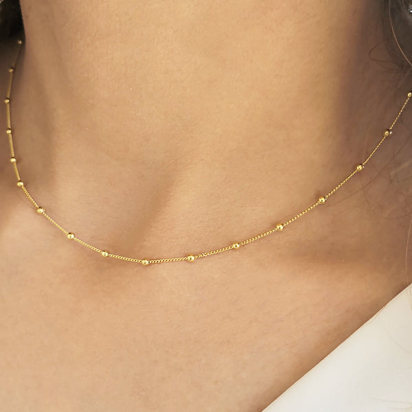 Satellite Choker Necklace- silver 925