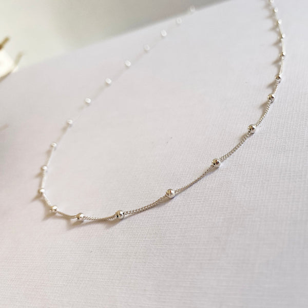 Satellite Choker Necklace- silver 925