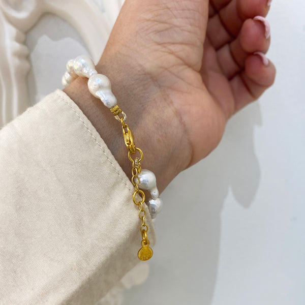 White pearl bracelet | Silver 925 & genuine pearls