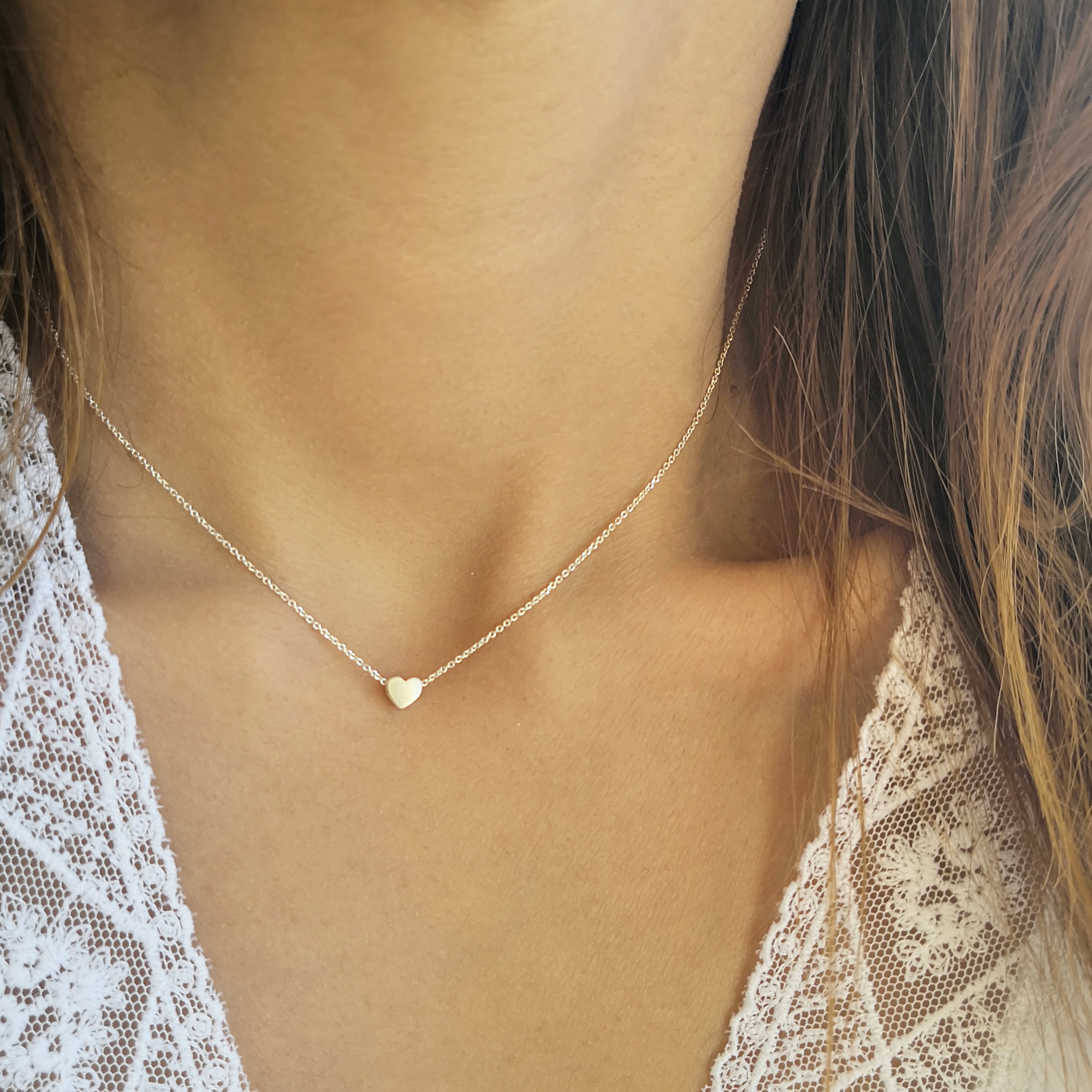 Silver 925 heart necklace in minimalist style!