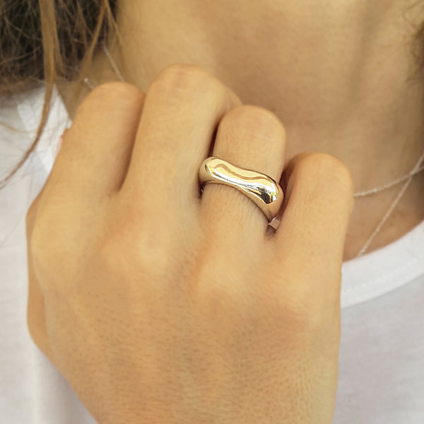 Δακτυλίδι από ασήμι 925 σε σχήμα "ΚΥΜΑ"